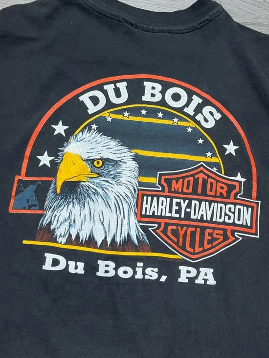 1992 Harley Davidson R.K. Stratman Inc double-sided eagle graphic made in USA T - Picture 12 of 12